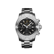 Breitling Avenger Chronograph 45mm Black Dial Silver Steel Strap Watch for Men - A13317101B1A1