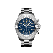 Breitling Avenger Chronograph 45mm Blue Dial Silver Steel Strap Watch for Men - A13317101C1A1