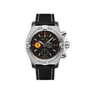 Breitling Avenger Chronograph 45mm Swiss Air Force Team Black Dial Black Nylon Strap Watch for Men - A133171A1B1X1