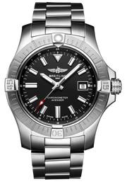 Breitling Avenger Automatic 43mm Black Dial Silver Steel Strap Watch for Men - A17318101B1A1