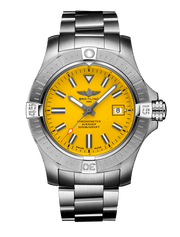 Breitling Avenger Automatic 45mm Seawolf Yellow Dial Silver Steel Strap Strap Watch for Men - A17319101/1A1