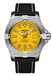 Breitling Avenger Automatic 45mm Seawolf Yellow Dial Black Nylon Strap Watch for Men - A17319101/1X2
