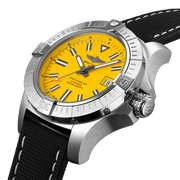 Breitling Avenger Automatic 45 Seawolf Yellow Dial Black Nylon Strap Watch for Men - A17319101I1X1