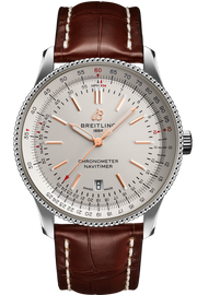 Breitling Navitimer Automatic 41 White Dial Brown Leather Strap Watch for Men - A17326211G1P2