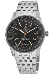 Breitling Navitimer Automatic 41mm Black Dial Silver Steel Strap Watch for Men - A17326241B1A1