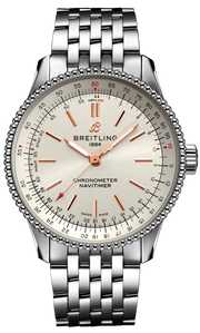 Breitling Navitimer Automatic 35 White Dial Silver Steel Strap Watch for Men - A17395F41G1A1