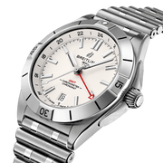 Breitling Chronomat GMT 40 White Dial Silver Steel Strap Watch for Men - A32398101A1A1