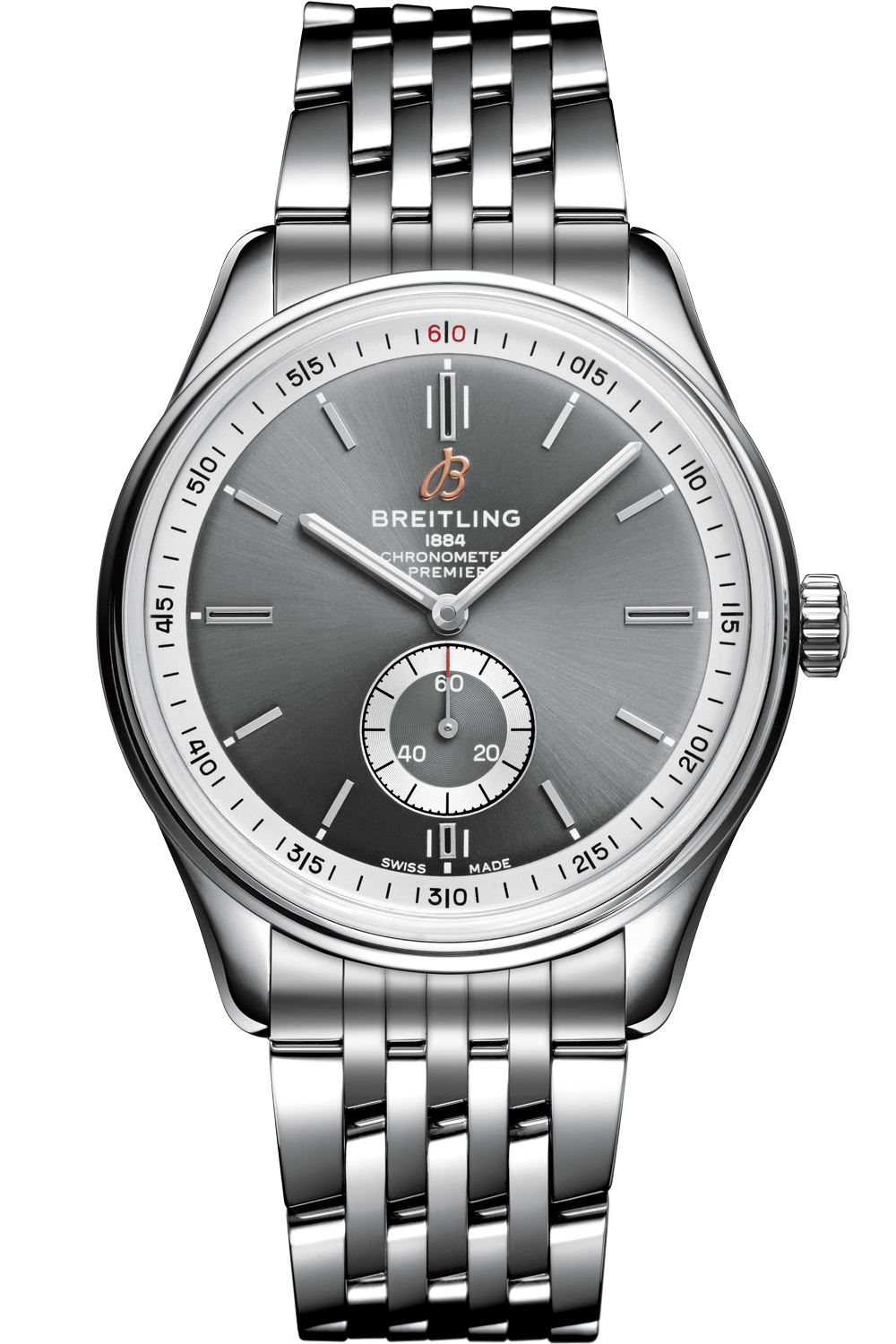 Breitling Premier Automatic 40mm Stainless Steel Anthracite Dial Mens Watch - A37340351B1A1