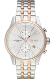 Hugo Boss Jet Chronograph Silver Dial Two Tone Steel Strap Watch for Men - 1513385
