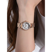 Fossil Virginia White Dial Rose Gold Steel Strap Watch for Women - ES3284