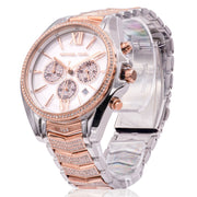 Michael Kors Whitney Chronograph Silver Dial Two Tone Steel Strap Watch For Women - MK7225