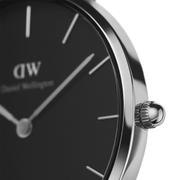 Daniel Wellington Classic Petite Reading Black Dial Black Leather Strap Watch For Women - DW00100179