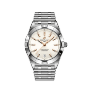 Breitling Chronomat 32 Diamonds White Dial Silver Steel Strap Watch for Women - A77310101A3A1