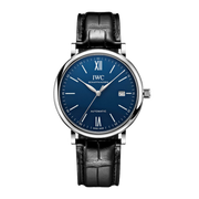 IWC Portofino '150 Years Edition' Automatic Blue Dial Black Leather Strap Watch for Men - IW356518