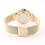 Daniel Wellington Petite Evergold Black Dial Gold Mesh Strap Watch For Women - DW00100345