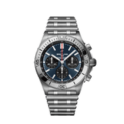 Breitling Chronomat B01 42mm Blue Dial Silver Steel Strap Watch for Men - AB0134101C1A1