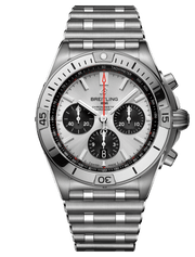Breitling Chronomat B01 42mm Silver Dial Silver Steel Strap Watch for Men - AB0134101G1A1