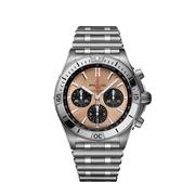 Breitling Chronomat B01 42 Brown Dial Silver Steel Strap Watch for Men - AB0134101K1A1