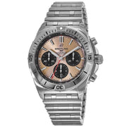 Breitling Chronomat B01 42 Brown Dial Silver Steel Strap Watch for Men - AB0134101K1A1