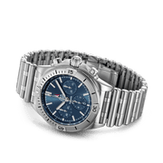 Breitling Chronomat B01 42 Frecce Tricolori Blue Dial Silver Steel Strap Watch for Men - AB01344A1C1A1