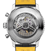 Breitling Navitimer B01 Chronograph 46 Green Dial Black Leather Strap Watch for Men - AB0137241L1P1