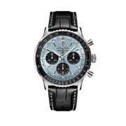 Breitling Navitimer B01 Chronograph 43 Blue Dial Black Leather Strap Watch for Men - AB0138241C1P1