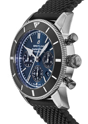 Breitling Superocean Heritage B01 Chronograph 44 Blue Dial Black Mesh Bracelet Watch for Men - AB0162121C1S1