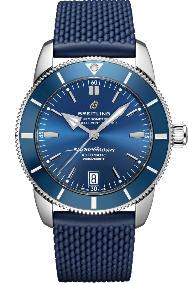 Breitling Superocean Heritage B20 Automatic 42 Blue Dial Blue Mesh Bracelet Watch for Men - AB2010161C1S1