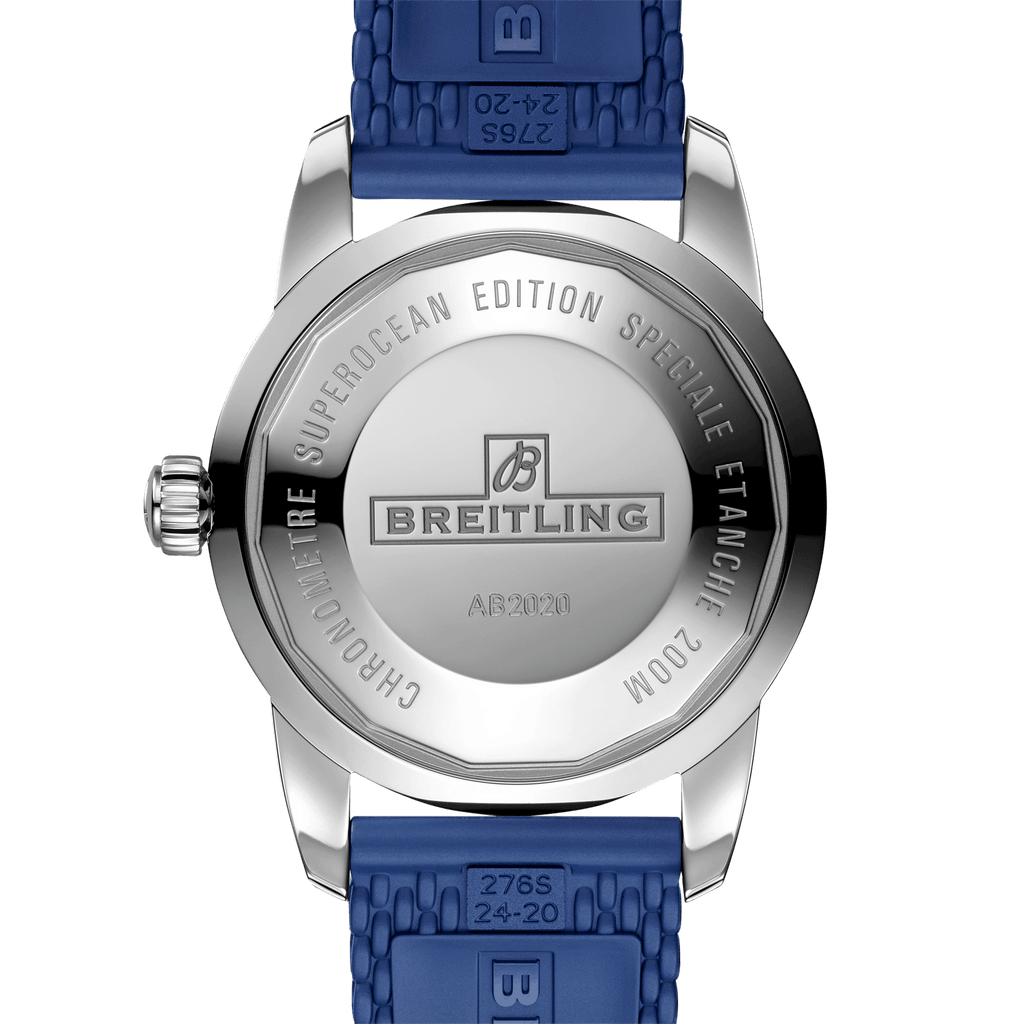Breitling Superocean Heritage B20 Automatic 46 Blue Dial Blue Mesh Bracelet Watch for Men - AB2020161C1S1