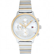 Tommy Hilfiger Blake Silver Dial Two Tone Steel Strap Watch for Women - 1781908