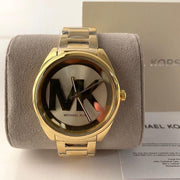 Michael Kors Janelle Gold Dial Gold Steel Strap Watch For Women - MK7086