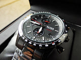 Hugo Boss Aero Chronograph Black Dial Black Steel Strap Watch for Men - 1513771