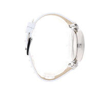 Swarovski Era Journey Silver Dial White Leather Strap Watch for Women - 5295346