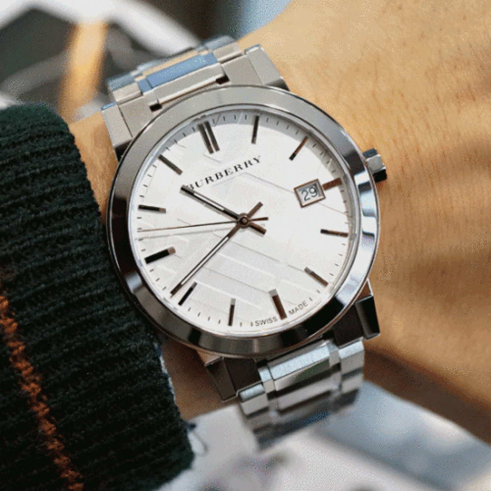 Burberry The City Silver Dial Silver Steel Strap Watch for Women Burberry The City Silver Dial Silver Steel Strap Watch for Women