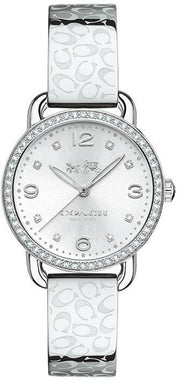 Coach Delancey White Dial Silver Steel Strap Watch for Women - 14502353