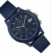 Lacoste 12.12 Blue Dial Blue Silicon Strap Watch for Men - 2011013