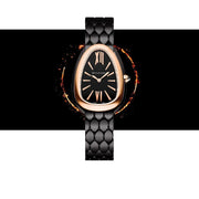 Bvlgari Serpenti Seduttori Black Dial Black Steel Strap Watch for Women - SERPENTI103704