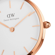 Daniel Wellington Classic Petite Cornwall White Dial Black NATO Strap Watch For Women - DW00100251