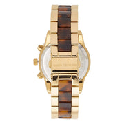Michael Kors Ritz Chronograph Gold Dial Two Tone Steel Strap Watch for Women - MK6322