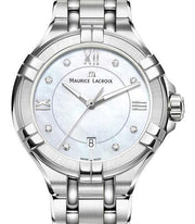 Maurice Lacroix Aikon White Mother of Pearl Dial Silver Steel Strap Watch for Women - AI1004-SS002-170-1