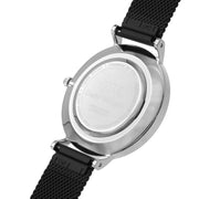 Daniel Wellington Petite Ashfield Black Dial Black Mesh Strap Watch For Women - DW00100202