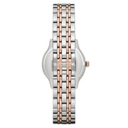 Emporio Armani Gianni T Bar Mother of Pearl Dial Two Tone Steel Strap Watch For Women - AR2508