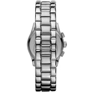 Emporio Armani Velente Chronograph Black Dial Silver Steel Strap Watch For Women - AR0674