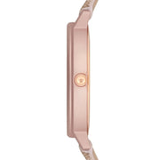 Emporio Armani Kappa Quartz Rose Gold Dial Pink Leather Strap Watch For Women - AR11010