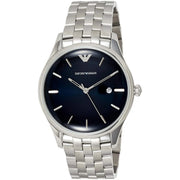 Emporio Armani Lambda Blue Dial Silver Steel Strap Watch for Men - AR11019