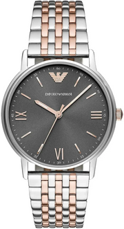 Emporio Armani Kappa Gray Dial Two Tone Steel Strap Watch for Men - AR11121