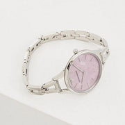 Emporio Armani Aurora Mother Of Pearl Purple Dial Silver Steel Strap Watch For Women - AR11122