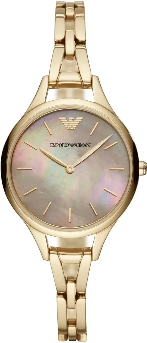 Emporio Armani Aurora Multitone Dial Gold Steel Strap Watch for Women - AR11140
