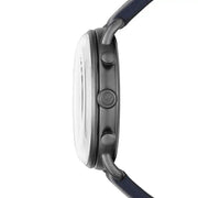 Emporio Armani Aviator Silver Dial Two Tone Leather Strap Watch for Men - AR11202