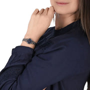 Emporio Armani Gianni T Bar Quartz Blue Dial Two Tone Steel Strap Watch For Women - AR11222